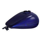 HR3 Zephyr Blue / Black Sunglo Fuel Gas Tank For 2008-2023 Harley Touring Models